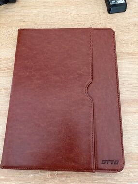 Brown Leather Look Tablet Folio Case